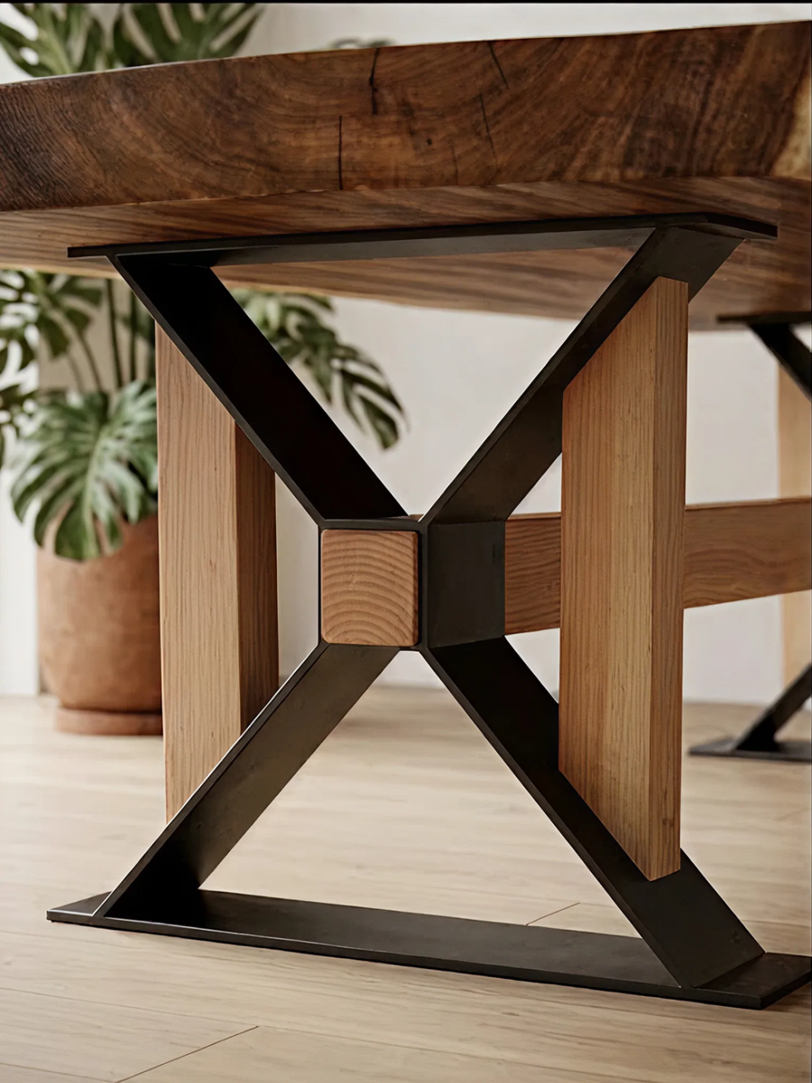 Soportes metálicos para mesa de comedor | Mobiliario a medida