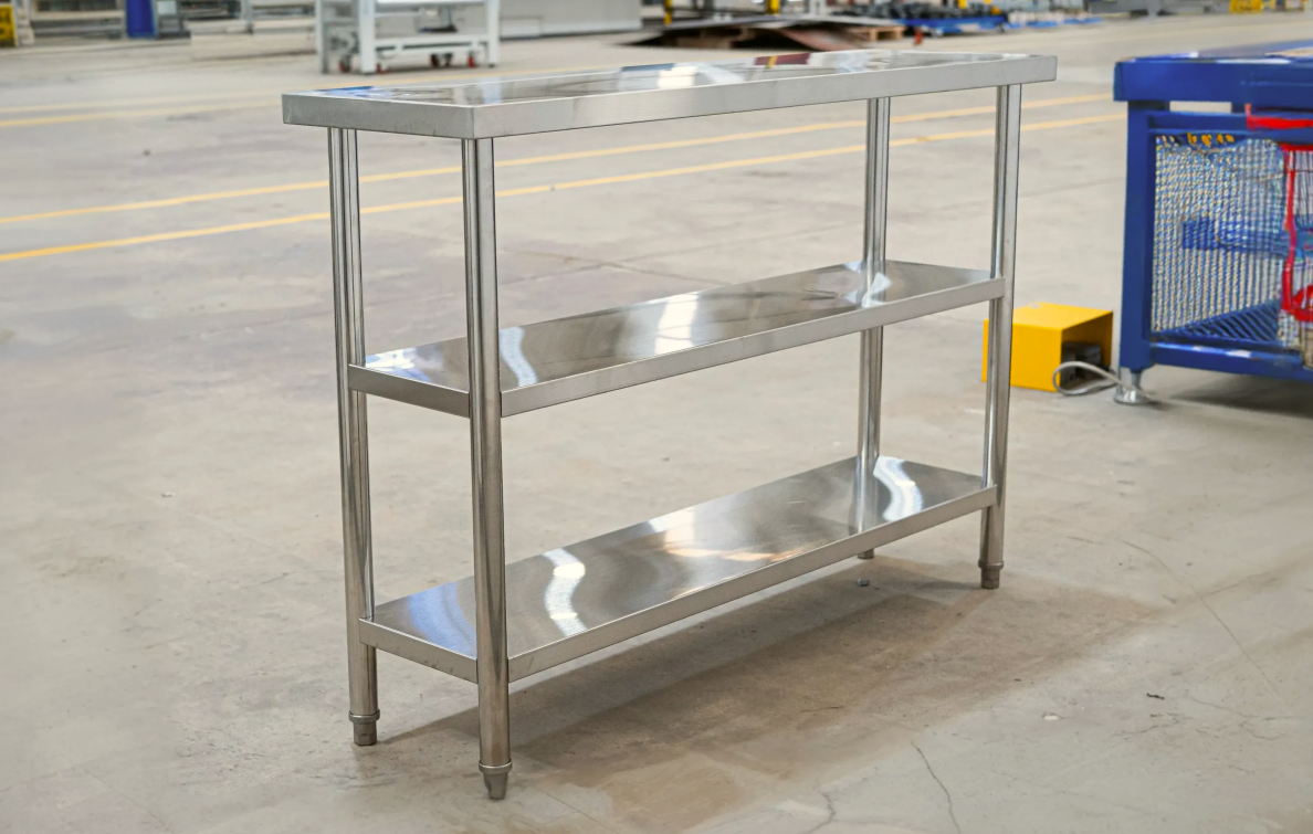 Mesa de acero inoxidable de 3 niveles | Inoxidable 304